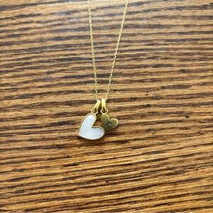 Caitlyn Minimalist Stylish Pearl K Initial Heart Necklace